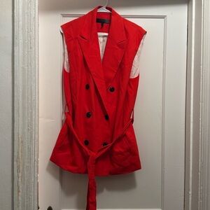 Rag & Bone Bright Red Double-Breasted Waistcoat